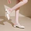 Fashion 2025 New Female Shoes Low Ladies' Slippers Cover Toe Shallow Luxury Slides PU for Women  New Designer Flat Fashion Slippers