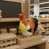 Modello di Pollo Figurine Maschile Fatta a Mano Animale Piumato per Esposizione al Supermercato, Fattoria