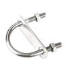M6 M8 304 Stainless Steel U Type Bolts with Plate Nuts Round U Shape Pipe Clamp Clip U Type Tube Holder Fixed Buckle 2mm Plate