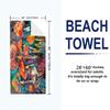 Mushroom Print Beach Towel, Large Soft Quick Dry Towel for Beach Camping Swimming