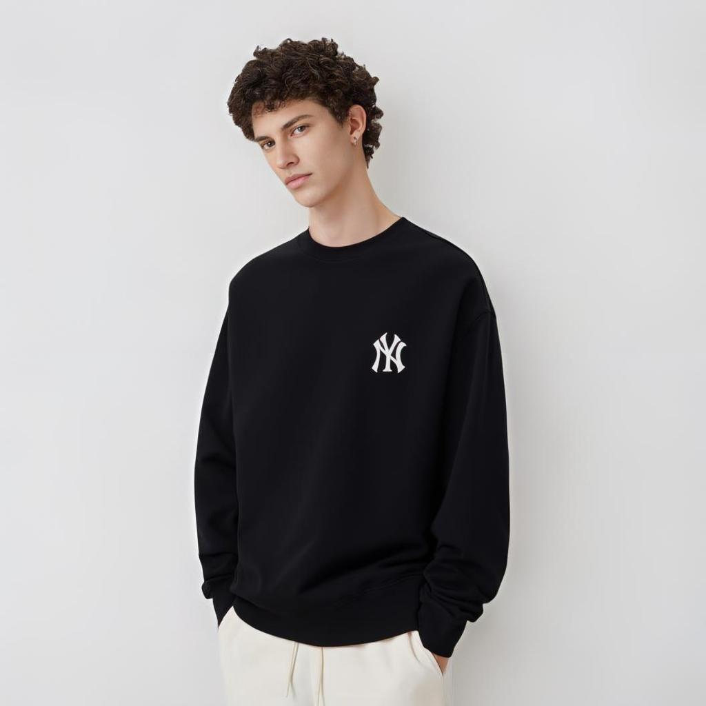 New MLB SS24 Sweatshirt Unisex Black 3AMTM0341-50BKS