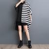 Plus Size Vintage Stripe New In Dresses for Women Casual Loose Summer Shirt Dress