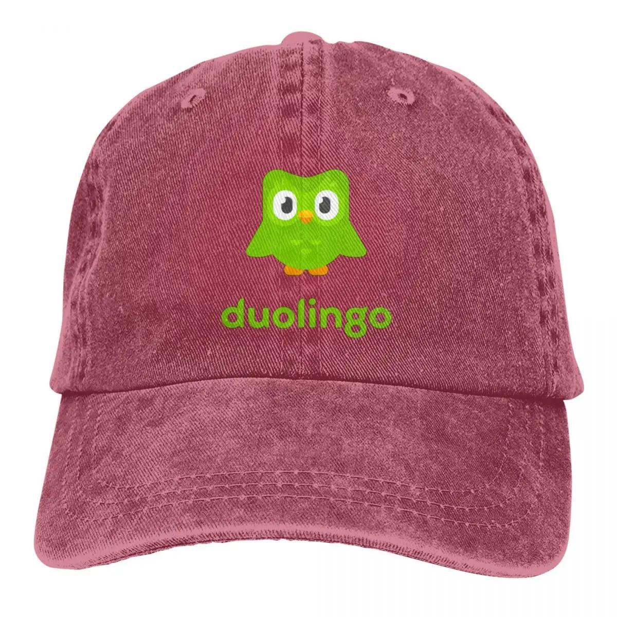 

Fashion Duolingo Owl Duo Baseball Caps Unisex Distressed Washed Hat Outdoor Summer Hats Cap High Quality Durable Construction Practical Daily Use Adjustable& 8Y красный