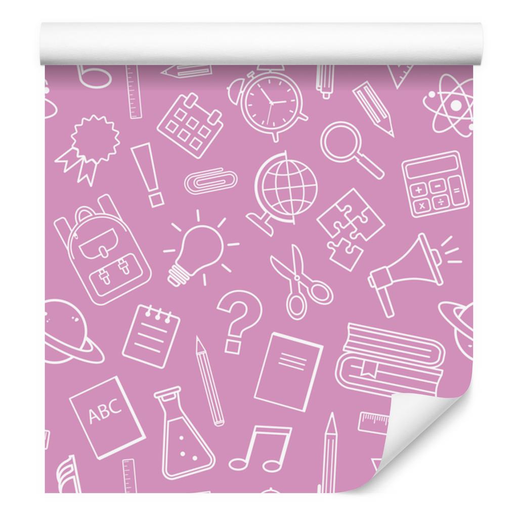 Wallpaper School Supplies Powder Pink, Fine Detail 50x1000