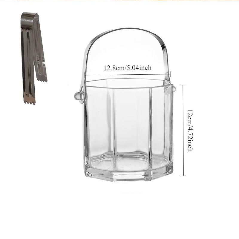 880ml/900ml Thickened Glass Ice Bucket Red Wine Beer Ice Bucket KTV Bar Champagne Bucket  Glass Cups Whisky Glass Cocktail Cups 1pcs