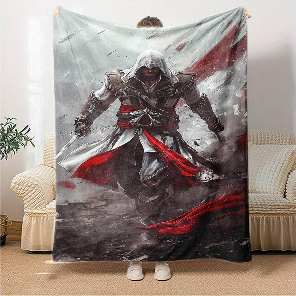1pc Blanket - A-Assassin's Creed  Print Design,Lightweight Blanket for Sofa,Bed- Soft &Warm,Gift for All Seasons