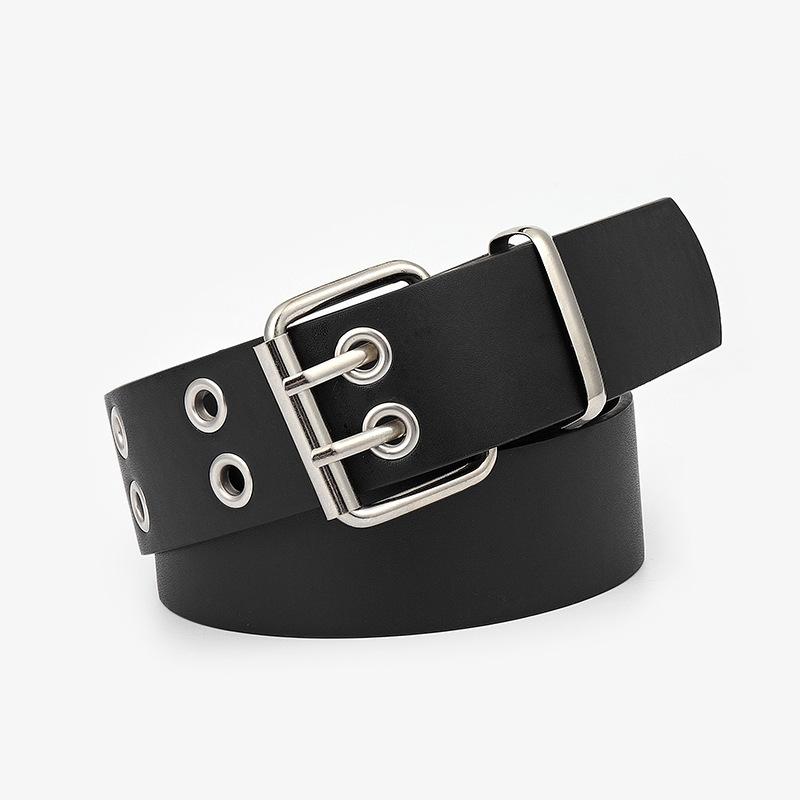 Punk Double Exhaust Eye Hollow Decorative Wide Belt Female