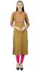 Phagun Womens Rayon Straight Tunic Kurta Open Front Kurti Mandarin Collar Indian