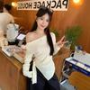 Chic Black One-Shoulder Women's Top - 2025 Autumn Design, Unique Style, Base Layer, Luxurious Feel