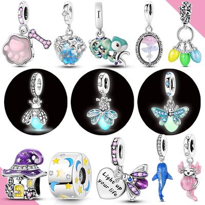 Kupferanhänger Leuchtperlen Glühwürmchen Chamäleon Passend für Original Armband Anhänger DIY Für Frau Schmuck