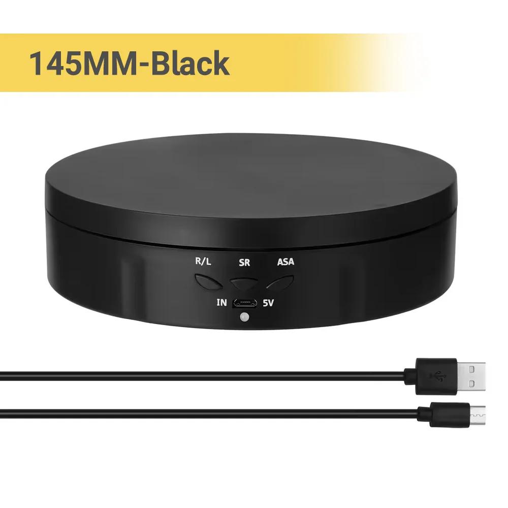 Multipurpose Rotating Turntable 360° Motorized Display Stand with 3 Speed Modes for Product Photography Jewelry & Model Display