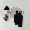 Autunno Inverno Bambino Neonati maschi Solido Velluto a coste Bretelle Pagliaccetto Bambini Tutina Vestiti della tuta