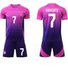 2024-25 Germany Away Pink-Purple Jersey Set #8 Kroos #7 Havertz #10 Musiala Football Jerseys