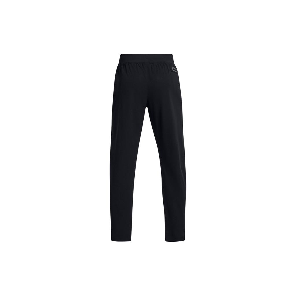 Under Armour UA Unstoppable Loose Solid Color Lace-Up Mid-Rise Straight Leg Casual Pants Men Pants Black 1383033-001