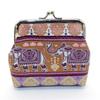 Bohemian Mini Coin Purse: 4-Inch Clip Bag for Cards, Ladies' Clutch