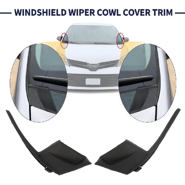 2Pcs Windshield Wiper Cowl Cover Trim 53866-08020 53867-08020 Compatible with Si