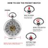 NEW PJX1720 Vintage Watch Hand Winding Mechanical Pocket Watch Luxury Design Half Hunter Pocket Clock Gifts for Men Women