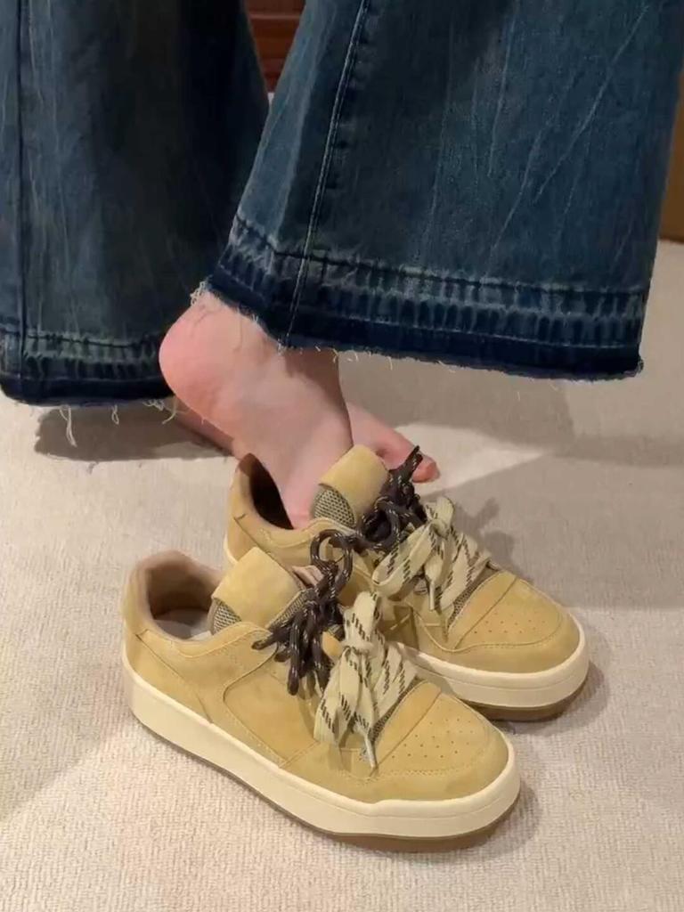 Dexun shoes sports board shoes spring 2025 new platform niche casual versatile board shoes women