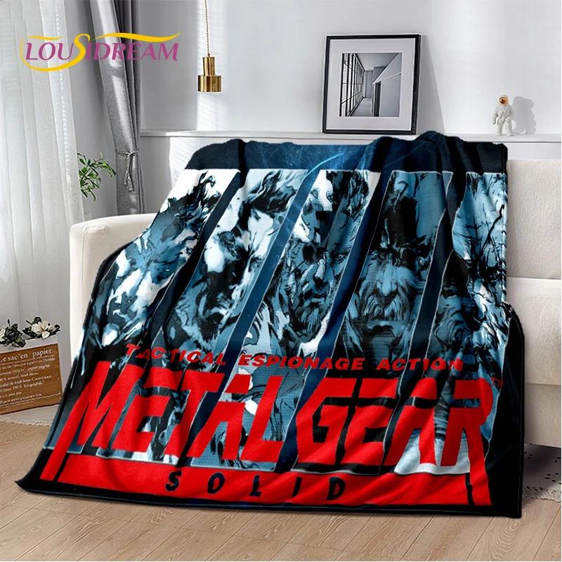 3D Hra Metal Gear Solid Kreslený HD Hráčská Deka, Měkká Přehozová Deka pro Domov Ložnice Postel Pohovka Piknik Cestovní Přikrývka Děti