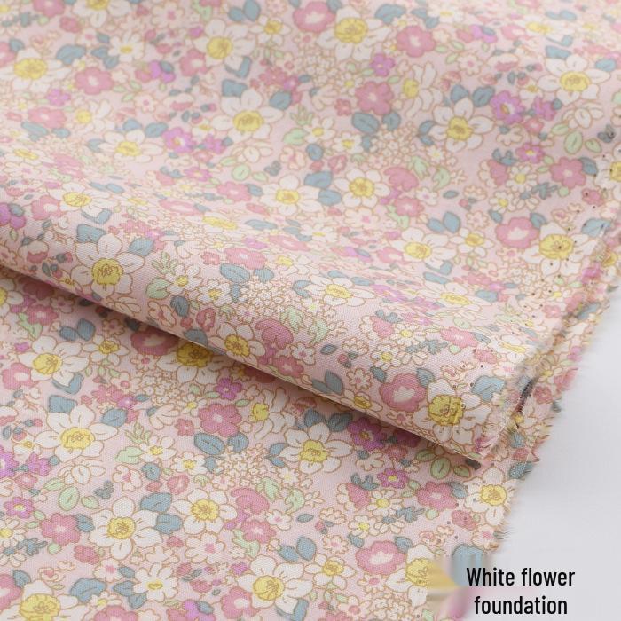 Pure Cotton Floral Poplin Fabric for Girls' Summer Dresses – Fresh Pastoral Print