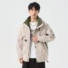 Kapuzen-Frühlings-Paar-Tooling-Jacke Herren-Reißverschluss Hong Kong Style Trend