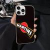 M-Martini Racing Horizontale Streifen Handyhülle Für IPhone 17 16 15 14 13 12 11 Plus Pro Max Satin Bunt Glänzende Hülle