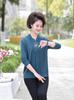 Spring & Autumn Light Jacket and Short Sleeve Summer T-shirt Set for Middle-aged and Elderly Women
