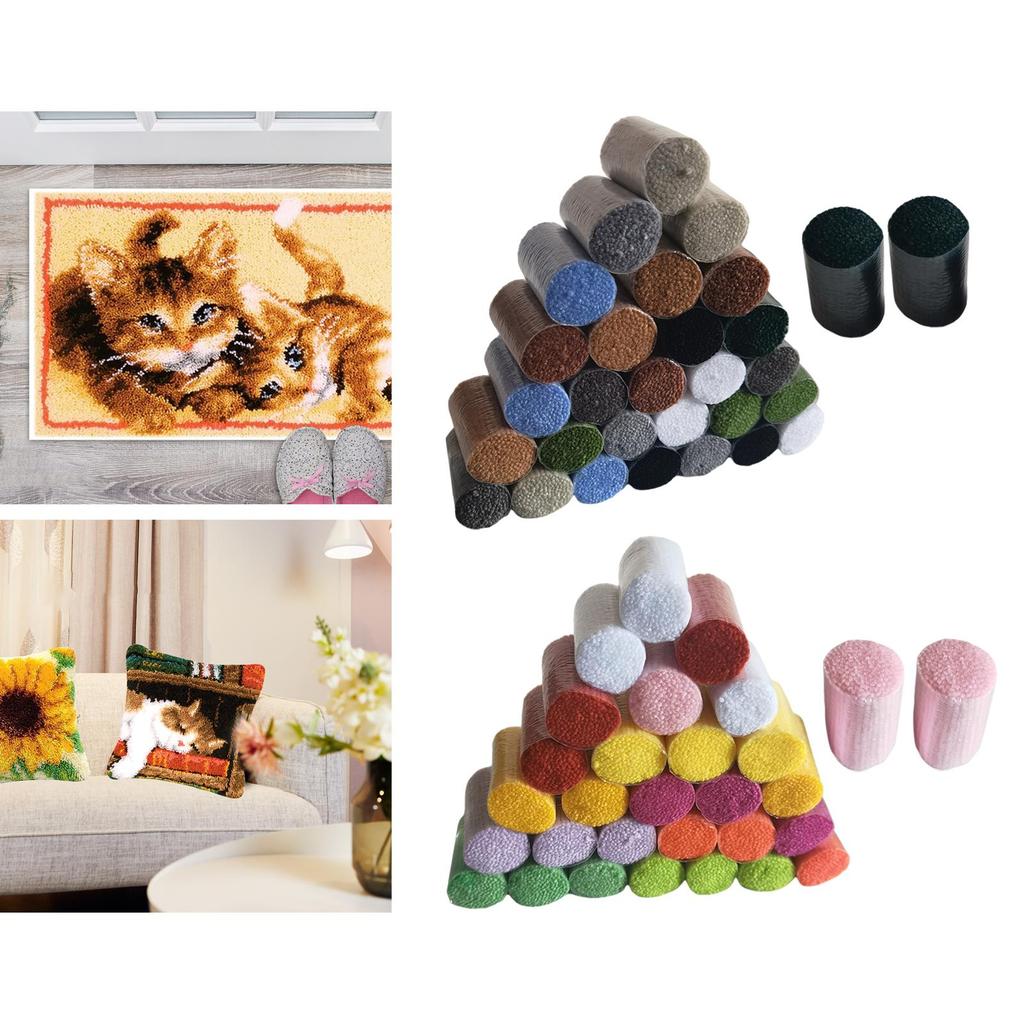 30PC/Set DIY Latch Yarn Threads Latch Hook S Crocheting Rug Yarn for Craft