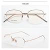 M6716S Unisex Retro Semi-Rimless Pure Titanium Eyeglass Frame - Prescription-Ready