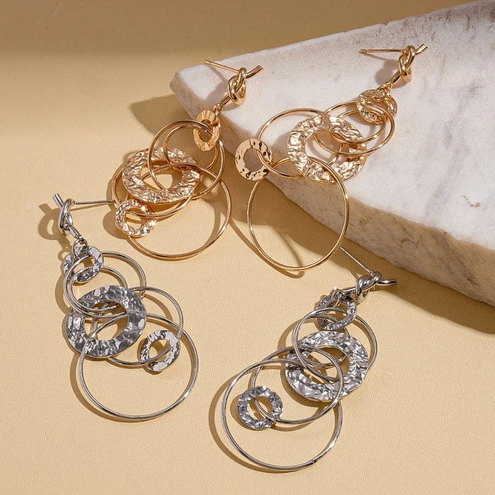 Multi-layers Pendant Earrings Long Chain Dangle Earrings Creative Ear Accessories  Date Night