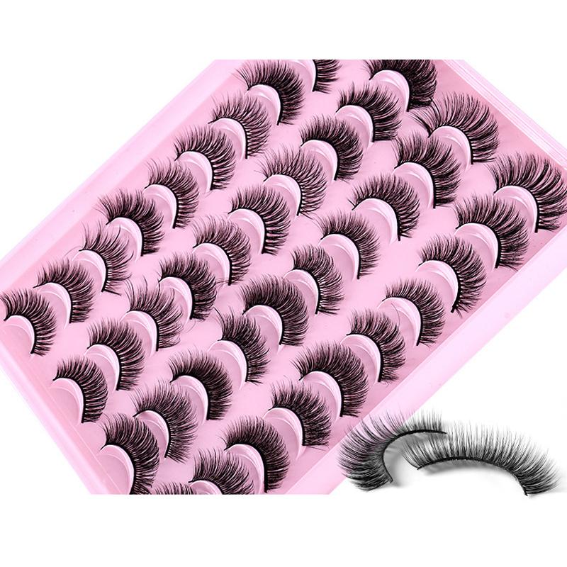 20 Pairs 3D Faux Mink Lashes Natural False Eyelashes Dramatic Volume Fake Lashes Artificial Natural Eyelash Extension Makeup