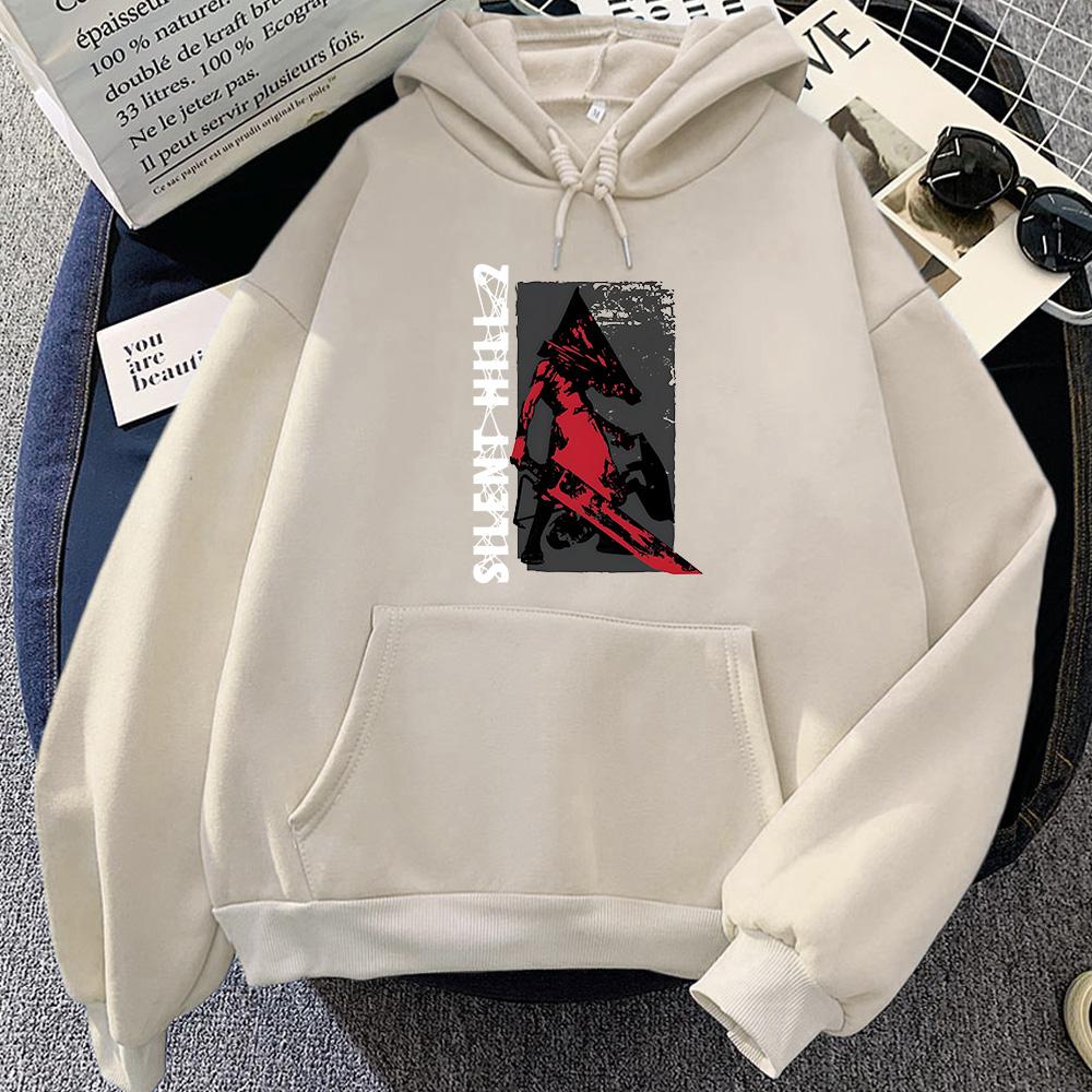 Silent Hill Red Pyramid Horror Game Classic Printed Hoodie Funko Pop Gothic Sweatshirt Graphic Printing Vintage Clothing Moletom