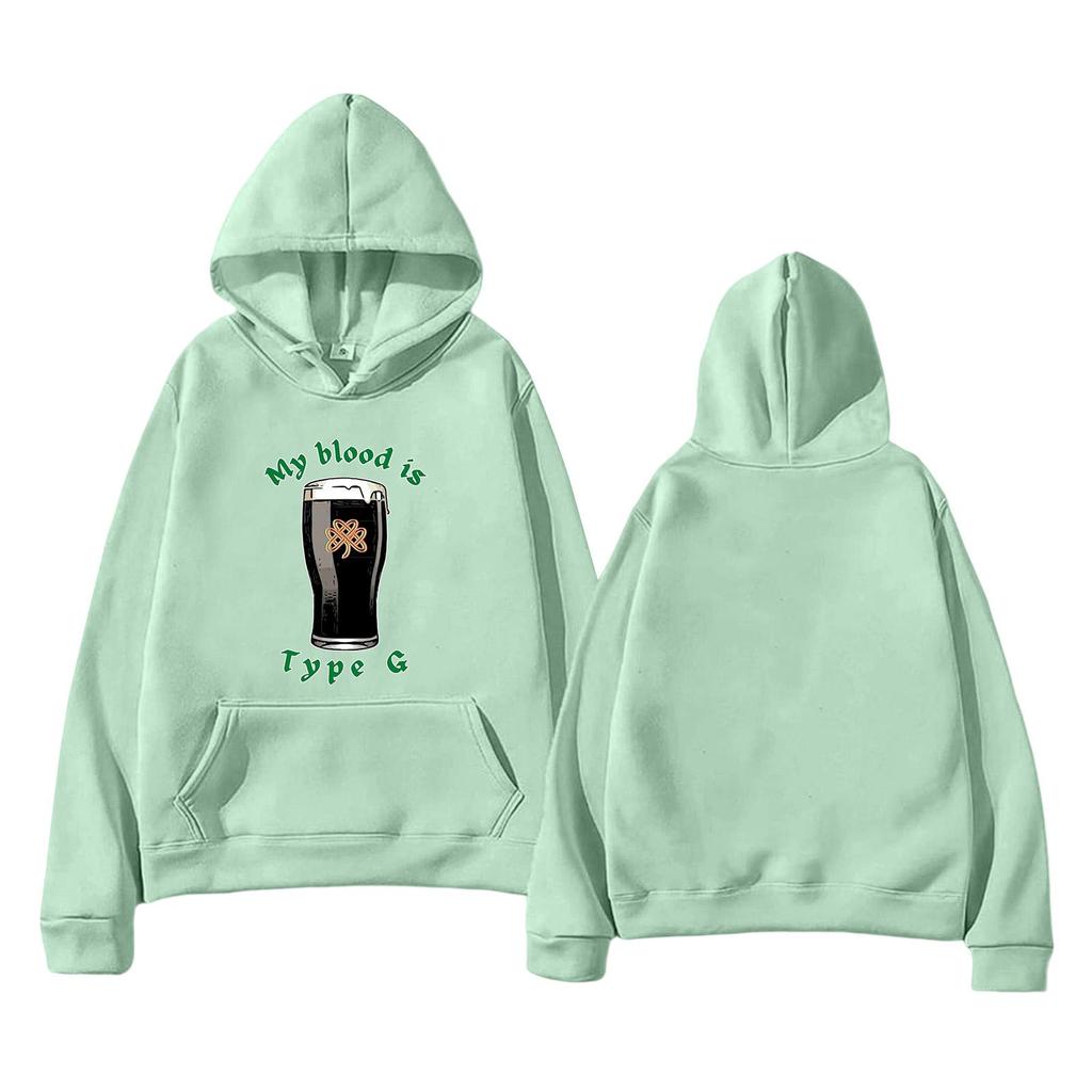 Unisex Fashion Lightweight Long Sleeve Pullover With Pockets Printed Hoodie