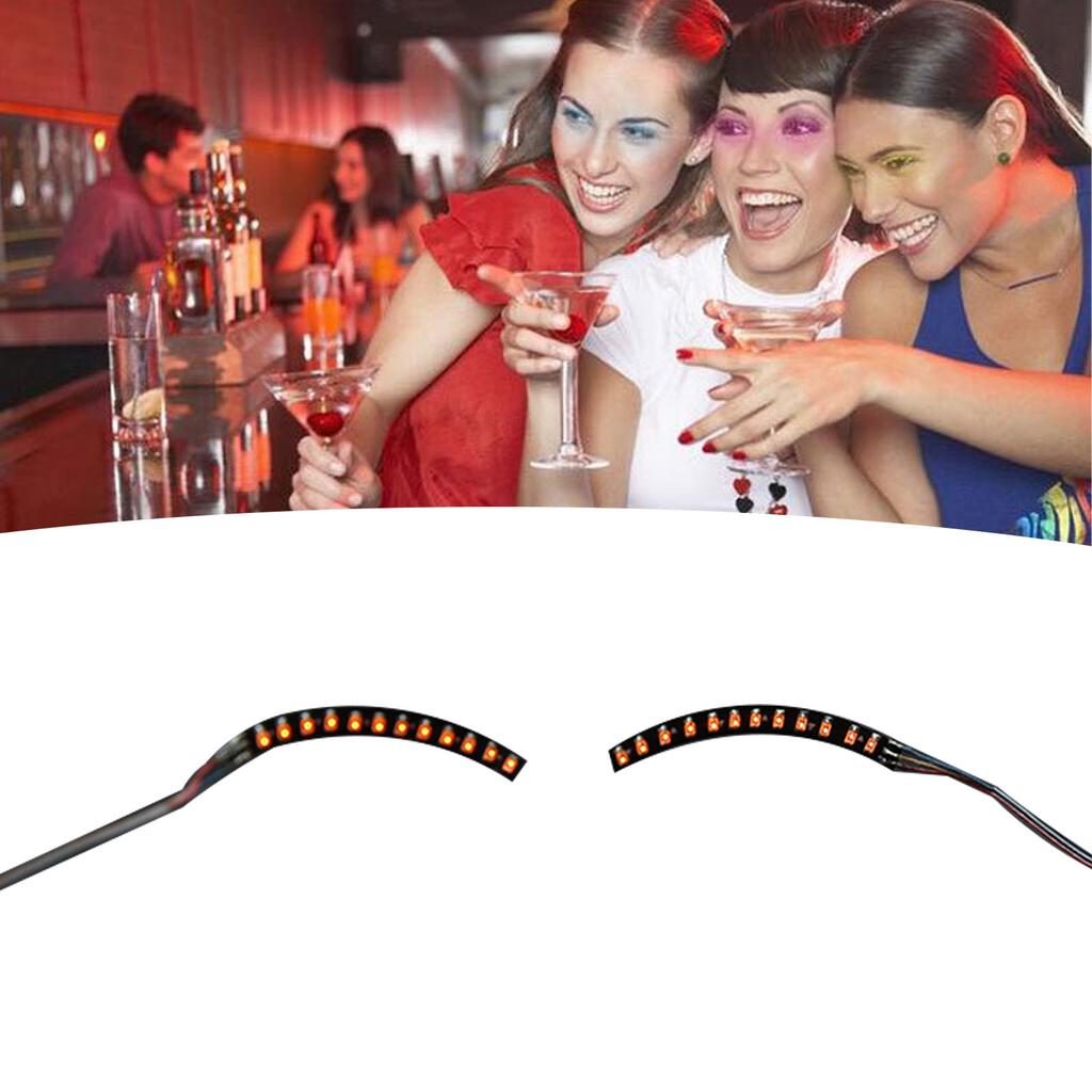 LED False Eyelashes Light Lightweight Stylish Reliable Luminous False Eyelashes Light for Party Bars Nightclubs