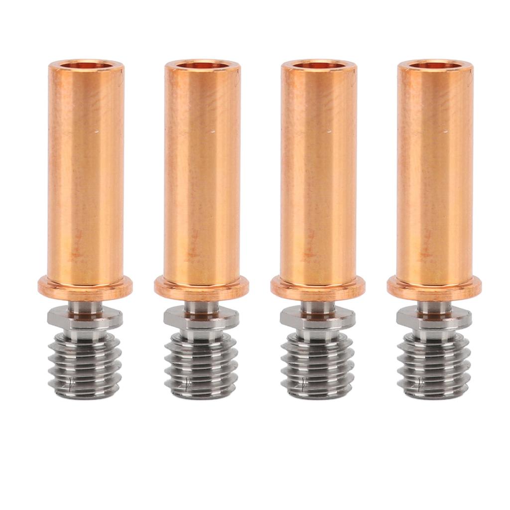4pcs 3D Printer All Metal Heatbreak Professional Copper Alloy Extruder Throat Tube Replacement for 3D Printer