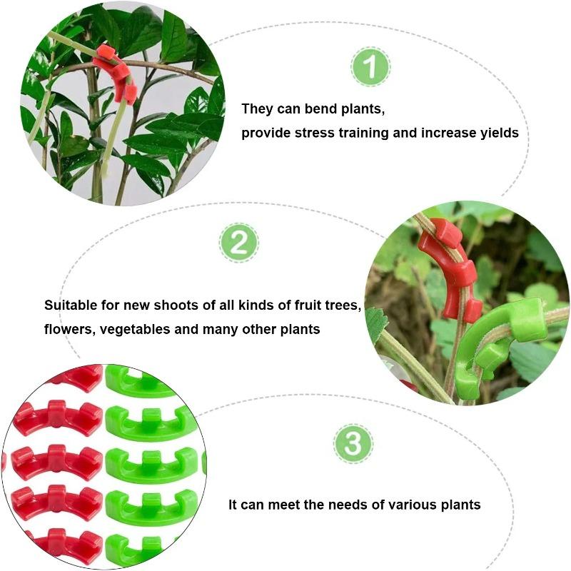 10-50pcs 90 Degree Plant Bender, Plant Training Tool, Hydroponic Garden Strong Training Clips, Bend & Shape Branches