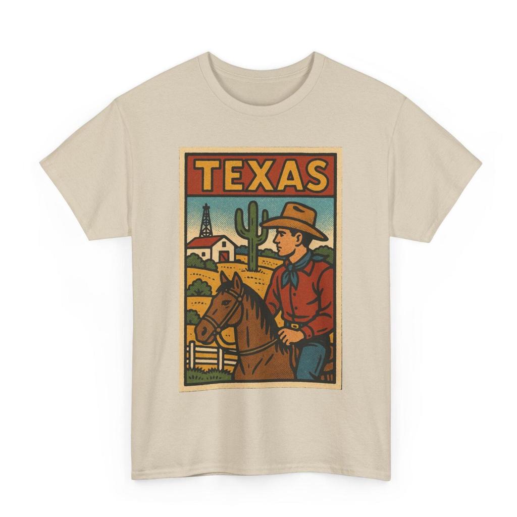 Texas Retro Comic T-Shirt: Vintage Lone Star Pride Unisex Tee