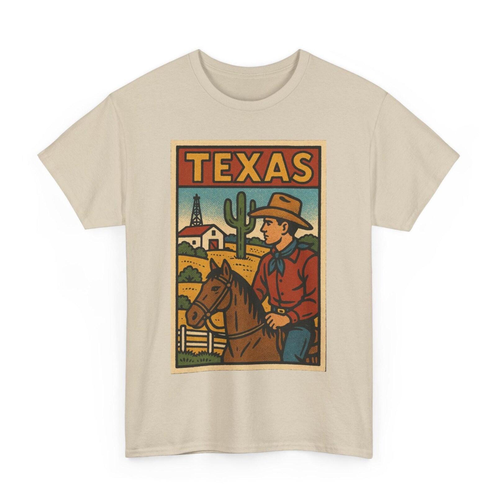 Texas Retro Comic T-Shirt: Vintage Lone Star Pride Unisex Tee 2XL