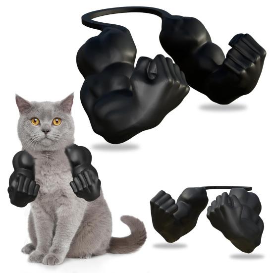 Cat Muscle Arm Costume 3D Printed Cat Neck Arm with Muscle Funny Cat Neck Hanging Decoration Halloween Birthday Party Supplies