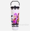 30Oz Anime K-Pop Large Capacity Portable Car Cup Stainless Steel Thermos Cup with Straw Handle Travel Sports Water Bottle Vacuum Flask