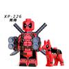Red Color Deadpool with Dog Lego Compatible Minifigures DC Figurines Building Blocks Super Heroes