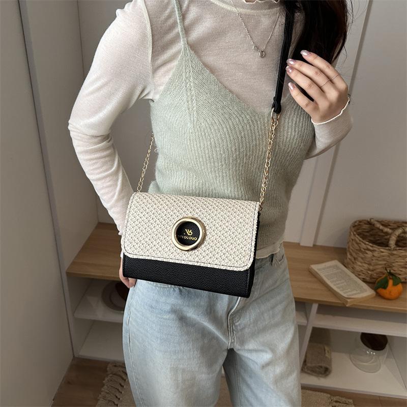 Borsa a Spalla Trendy con Texture Personalizzata per Donna, Piccola Borsa Quadrata