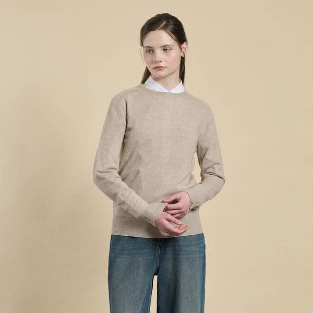 Bcbg Cash Blend Round Neck Knit Pullover B6s1k404 beige 7155 17646₽