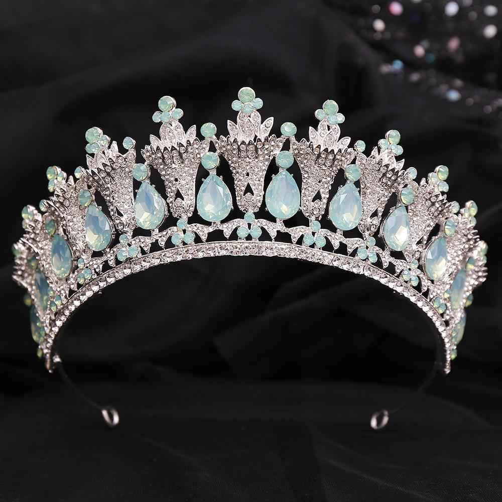Atmospheric Wedding Headwear Large Crown Baroque New Retro Rhinestone-encrusted Hair Accessories Bridal Crown