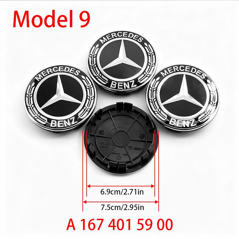 4Pcs 60mm 75mm Car Wheel Center Logo Badge Hub Cap For Mercedes Benz W211 W205 W213 W203 C218 A207 CLA CLS E Class Accessories