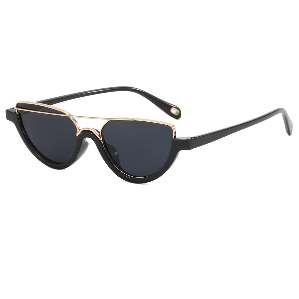 Superhot Eyewear 22711 Fashion 2024 Women Half Frame Shades Small Cat Eye Sunglasses