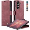 CaseMe For Samsung Galaxy Z Fold 7 6 5 Case Magnetic Retro Leather Flip Wallet Stand Cover With Card Slot for Galaxy Z Fold7