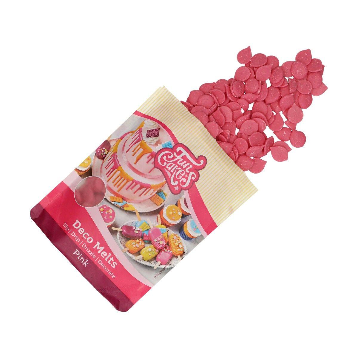 Deco Melts Pastylki Czekoladowe Różowe 250G Fun Cakes