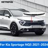 For Kia Sportage NQ5 - 2024 Carbon Fiber Front Upper Grille Trim Racing Grill Cover Molding Sticker Exterior Accessories