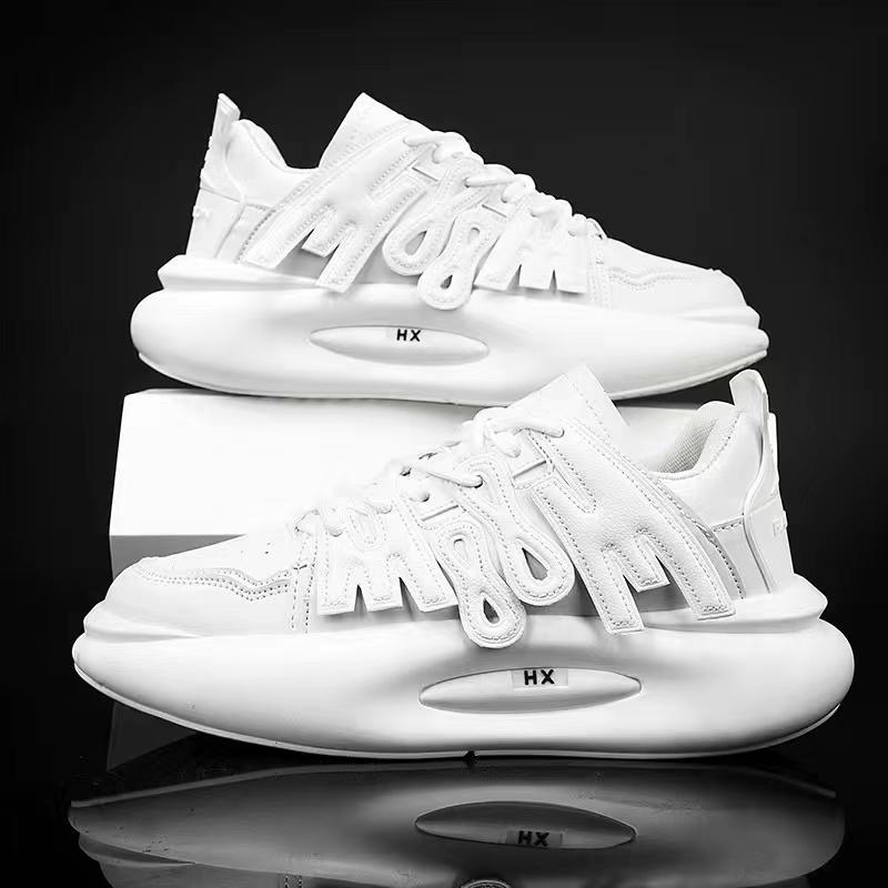 Fashion Casual Mesh Breathable Chunky Sneakers for Men Height Increased Flat Platform Running Shoes Large Size 45 Casual Tenis Shoes